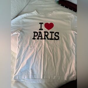 Woman’s I Heart Paris' Tee - White and Red